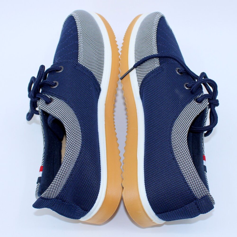 Fashion Sport Custom Pattern Blue Gray Canvas Shoes Lace Up NWOT - Picture 6 of 8